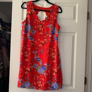 By and By floral scalloped dress